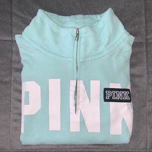 Vs Pink Quarter Zip in Mint
